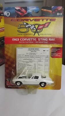 Racing Champions Corvette 50th Anniversary White 1963 Corvette Sting Ray