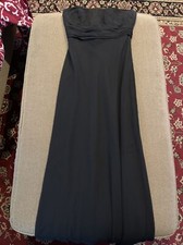 Davids Bridal Black Bridesmaid Evening Prom Dress Strapless Size 6 (SC)