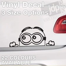 MINION DESPICABLE ME PEEK VINILO VENTANA COCHE PORTÁTIL DIVERTIDA CALCOMANÍA ADHESIVA - 3 TAMAÑOS