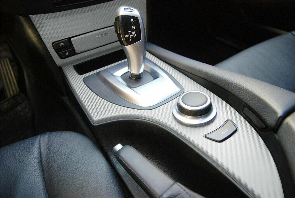 12'x120" Plata 3D Fibra de Carbono Vinilo Coche Hágalo Usted Mismo Envoltura Hoja Rollo Película Adhesiva Calcomanía Foto 4 de 4