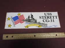 Sticker CG-31 USS STERETT US NAVY Cruiser Ship Squadron Cruise Patch Image