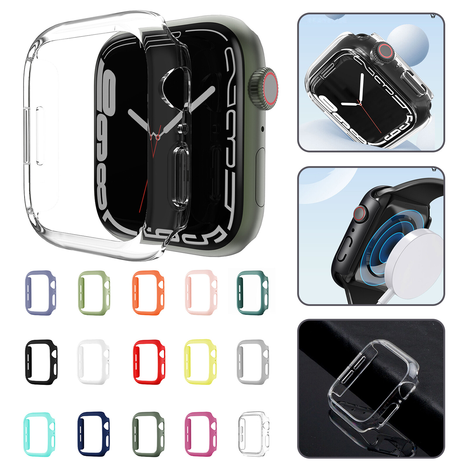 For Apple Watch Ultra 2 Series 9/8/7/6/5/4 Hard PC Candy Color Case Frame Cover-image