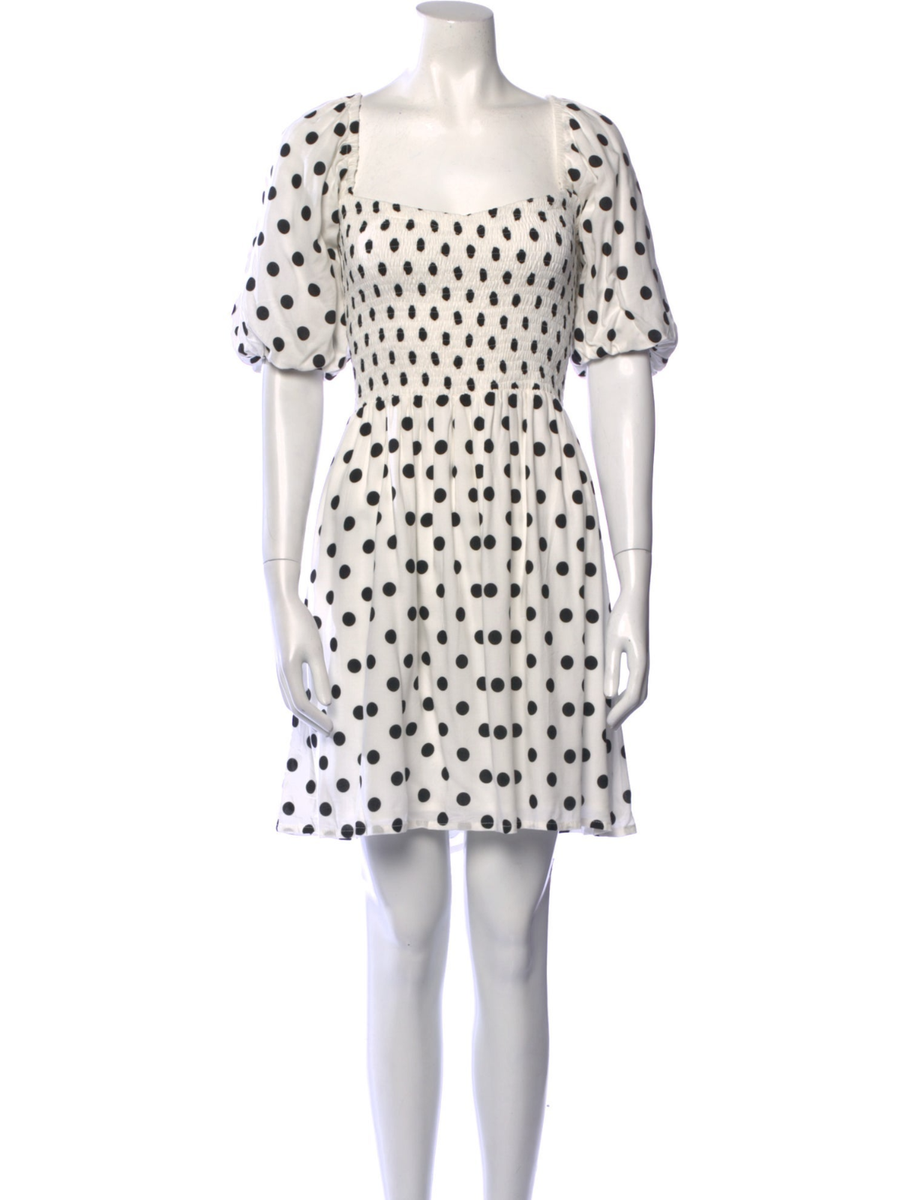 FAITHFULL THE BRAND Ilaria Mini in Franca Polka Dot Black and White Dress  Size 6 | eBay
