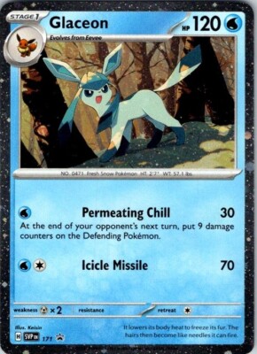 Pokemon 2025 Prismatic Evolutions Glaceon 171 Black Star Promo