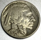 1934-P Buffalo 🦬 Indian Head Nickel 5c Fine SR631
