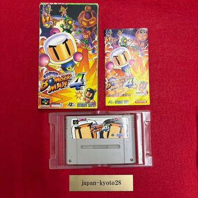 Super Bomberman 4 SNES Hudson Nintendo Super Famicom From Japan