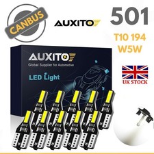 10x AUXITO T10 Led 501 Sidelamp White Car Error-Free Canbus Xenon W5w Indicators