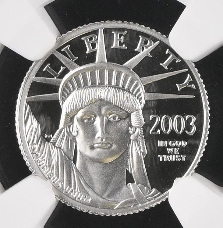 2003 W $10 1/10 Oz PLATINUM American EAGLE Proof Coin NGC PF70 Ultra Cameo - Image 2 of 4