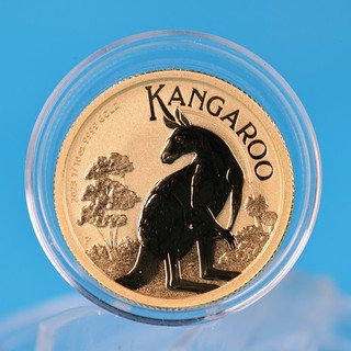 Australien 15 Dollars 2023 Australian Kangaroo 1/10 OZ Gold 9999 ST (4)