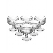 Altınbaş 6tlg. Eisbecher-Set aus Glas 200 ml Dessertschalen spülmaschinenfest