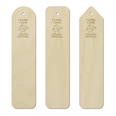 3 x 'I Came. I Saw. I Rolled a Critical' Birch Bookmarks (BK00034942)