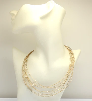 Collier in 18 kt 18k 750 er Gelb Gold mit Zuchtperlen Perlen Perle Kette L 42 cm - Bild 1 von 4