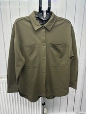 Primark Oversized Khaki Shacket Utility Shirt Jacket UK 10