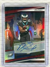 Panini Prestige 2022 Xtra Points Red Boston Scott Auto #236 /199  Eagles NFL