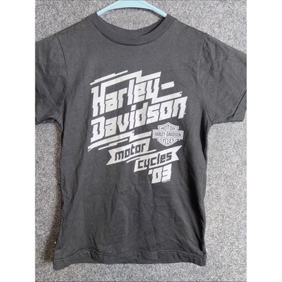 Harley-Davidson Black Kids Short Sleeve Tee with White Logo