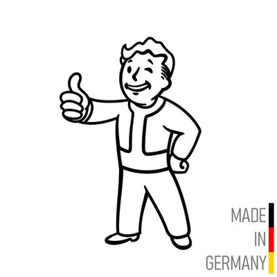 Vinyl-Sticker ''VAULT BOY'' 16x11 Aufkleber Tuning Vault Tec Fallout Game Fun