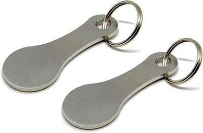 Mini Aluminum Alloy Key Ring Shopping Trolley Tokens - Small Aldi Quarter Holder