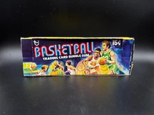 Vintage 1975 - 1976 Topps Basketball empty Wax Box higher grade