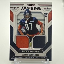 2025 Rookies & Stars LUTHER BURDEN Cross Training RC Relic Double Patch Bears