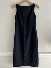 Banana Republic Sheath Wool Black Dress Sz. 0 Preppy Old Money Casual Modest