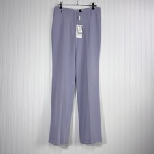 NWT Versace Versus Dress Pants Womens IT 44 US 8 Purple Wool Blend Straight Leg