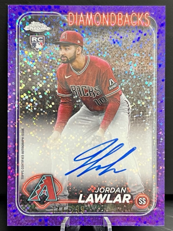 JORDAN LAWLAR - 2024 Topps Chrome Rookie Autographs #RA-JLA Purple Speckle /299