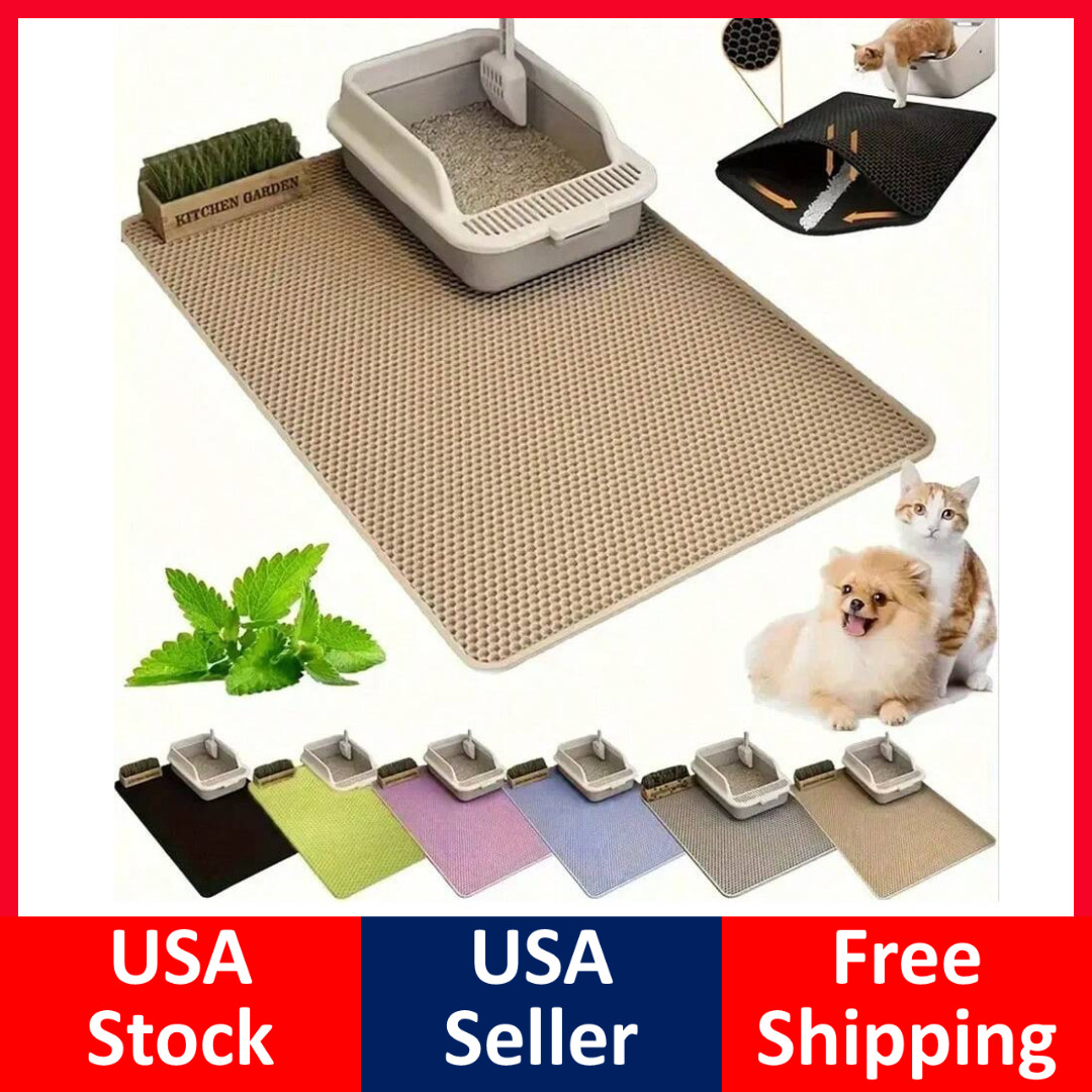 NEW 12-24" DOUBLE Layer Cat Litter Mat Trapping Honeycomb Ki
