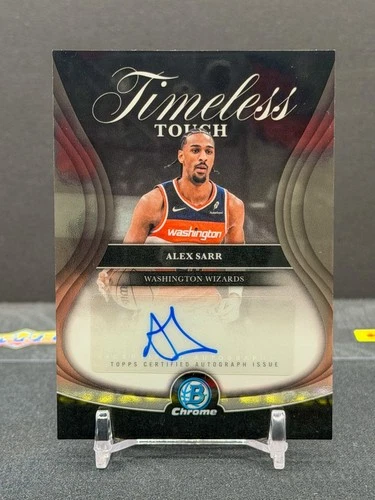 2025-26 Bowman Chrome Basketball Alex Sarr Timeless Touch Auto Wizards