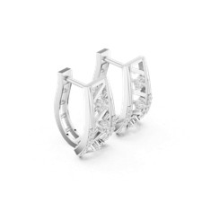 Orecchini a cerchio eleganti tondi 30 P VVS1 D diamanti naturali eleganti fin...