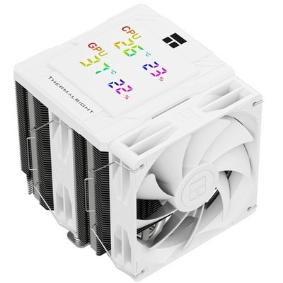 CPU Kühler White Digital Screen 6 Heatpipes Computer Air Cooler kompatibel mi...
