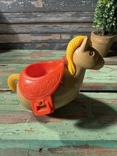 Vintage Weeble Wobble Western Ranch HORSE w/SADDLE