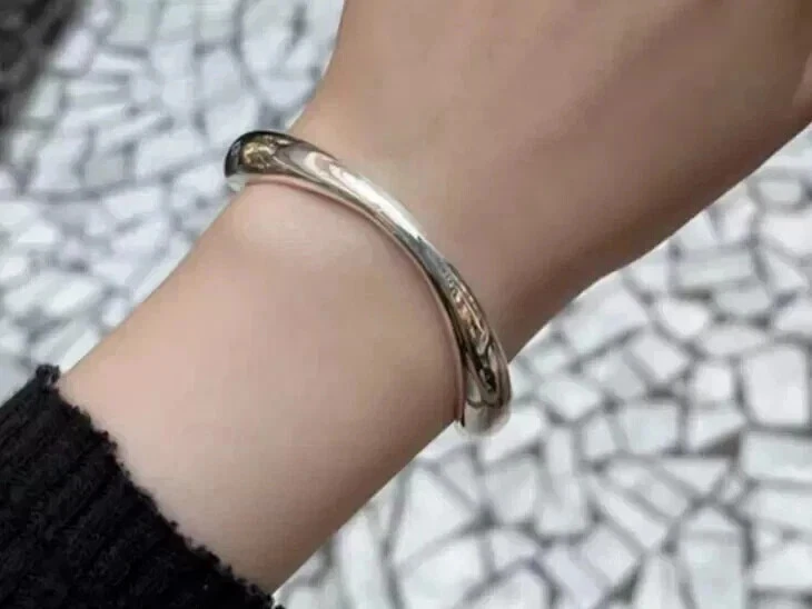 EDLES Armband 925 SILBER massiv Armkette OFFENER ARMREIF Armzange Zirkonia Ring - Bild 4 von 4