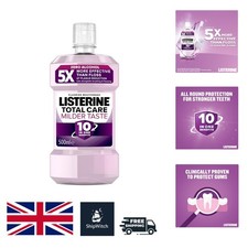 Alcohol-Free Listerine Total Care Smooth Mint Mouthwash 500ml - 99% Germ Kill