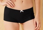 Wild Fable Picot Bow Trim Low rise Cheeky Black  Swim Boyshorts Size L (12-14)