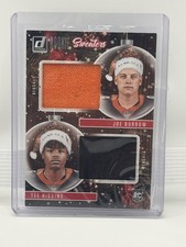 2020 Panini Donruss Joe Burrow Tee Higgins Rookie Sweaters Dual Bengals Card. rookie card picture