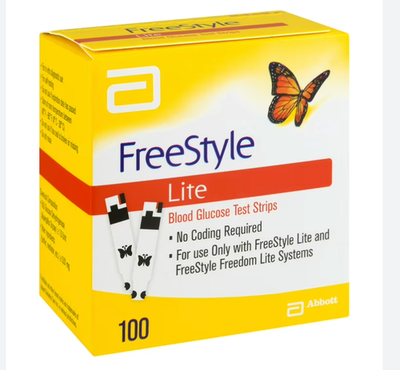 #ad FreeStyles Lites Blood Glucose Diabetic Test Strips 100ct Imported exp 4 2027 $44.00