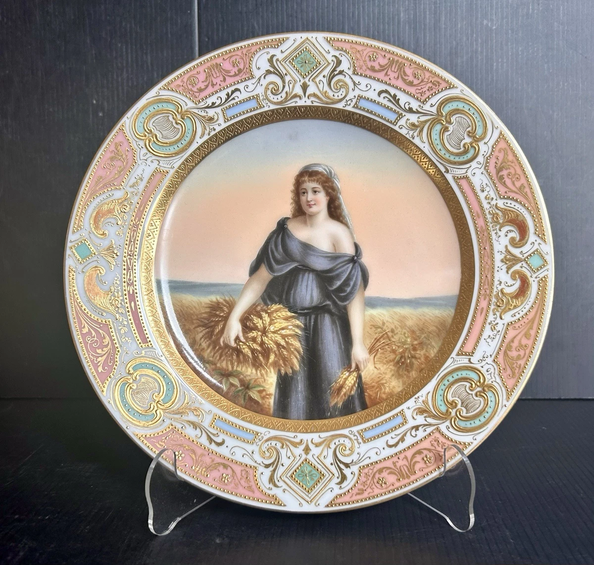 ロイヤルヴィエナ　プレート　アンティーク Royal Vienna Plate In Antique Ceramic & Porcelain Plates