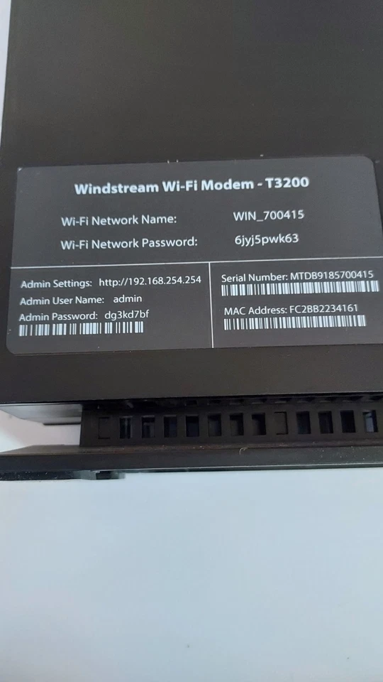 WINDSTREAM Actiontec T3200 Wi-Fi Modem Wireless AC Gateway Router w/Pwr Cord - Image 2 of 4