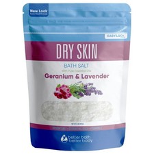 Dry Skin Bath Salt 32 oz Epsom Salt Essential Oils Geranium and Lavender