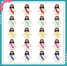 Little Jesus Figures, Mini Jesus Figurines in Bulk, Multicolor Tiny Jesus Figure
