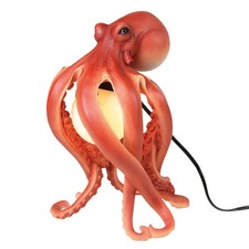 Realistic Octopus Decorative Table Lamp Decorative Accent Ocean Life ORANGE NEW