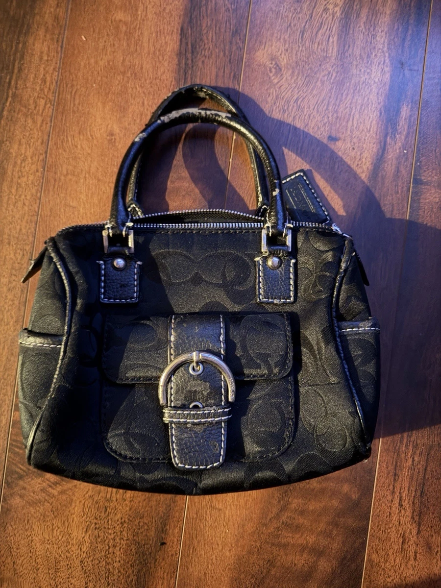 バッグ COACH RARE 6095 BLACK signature bag Coach Black Signature for sale - eBay