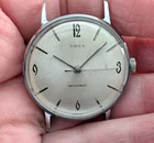 1963 TIMEX Marlin 2014 2263 Silver Tone Vintage 33mm Watch Movement PARTS REPAIR