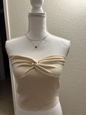 Women's XS Summer Coral/White/Cream Tube Top