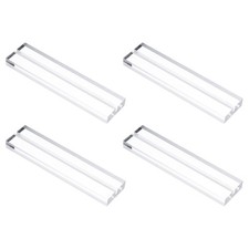 4Pcs Clear Acrylic Stand, 4.7" Square Card Holders with 1/8" Slot, 120 x 30 mm