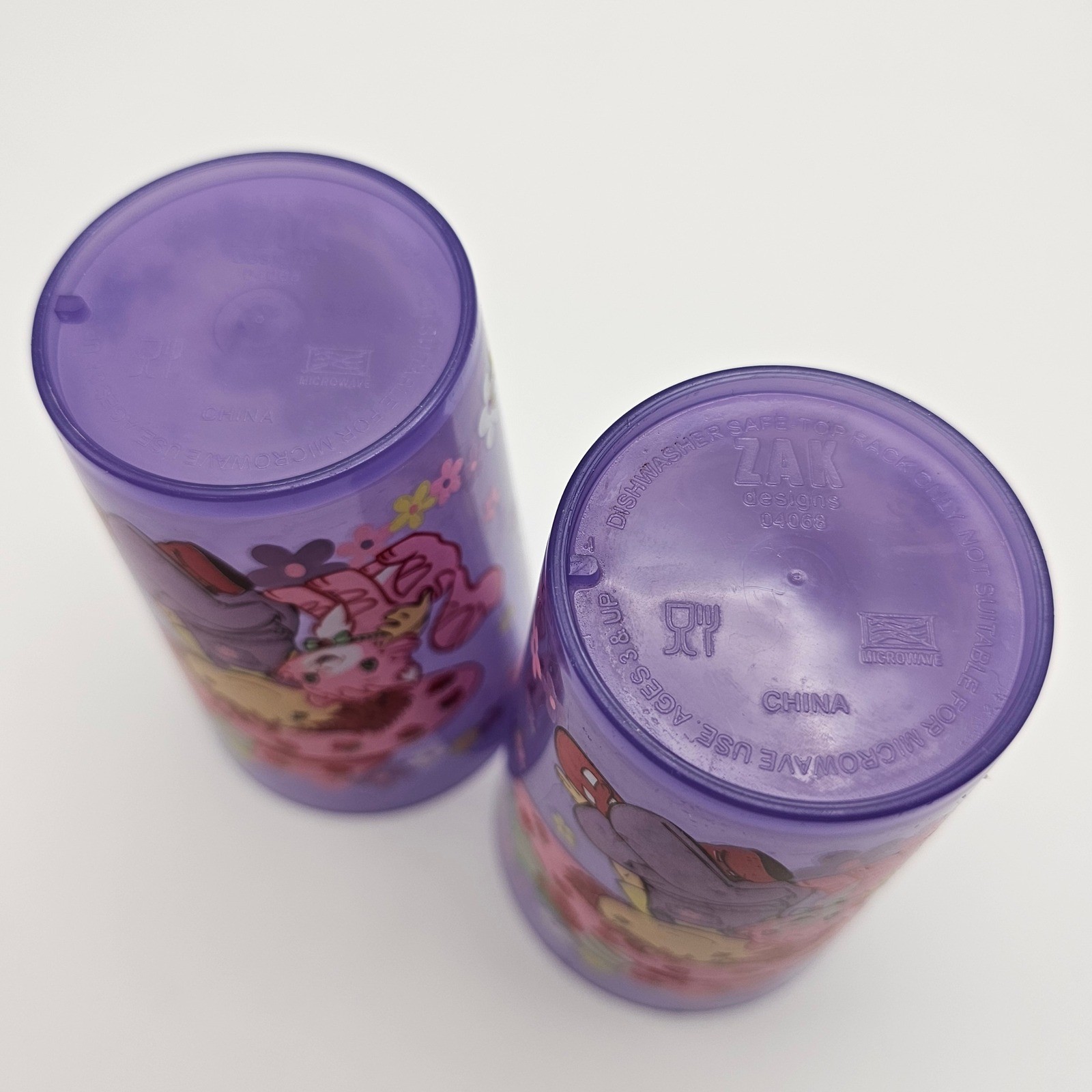 Zak Designs Strawberry Shortcake Plastic Cups Set of 2 Purple Kids Party