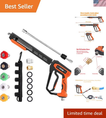 #ad Versatile 5000 PSI Power Washer Handle Kit with Quick Connect amp; M22 Fitting $52.97