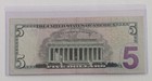 US Five Dollars, 2021, $5 Federal Reserve Note, Low Serial Number — photo 2