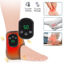 Electric Foot Ankle Massager Pain Relief 3 Modes Vibration Infrared Hot Compress