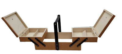 Holz Nähkästchen ausklappbar - Nähkasten Nähkiste Nähkorb Näh Box kirsche|10035